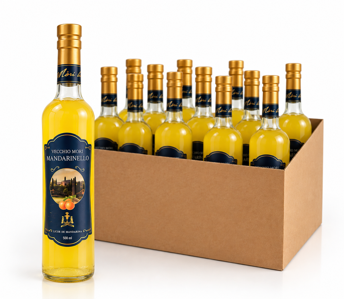 Mandarinello Mori pack 12 en caja kraft sin marca